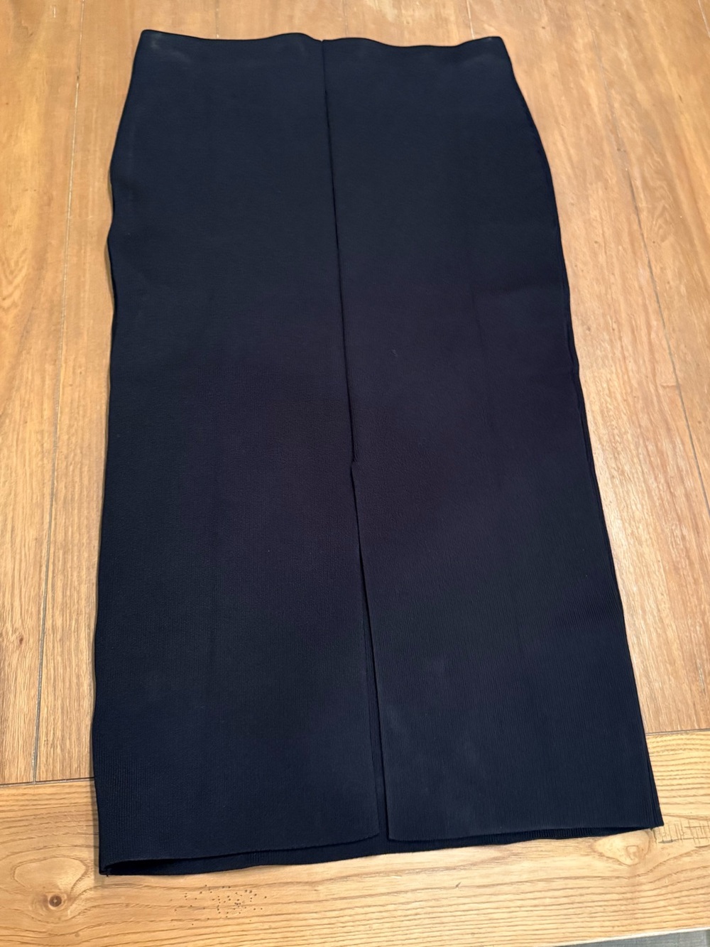Zara Black Pencil Skirt with Center Vent size L